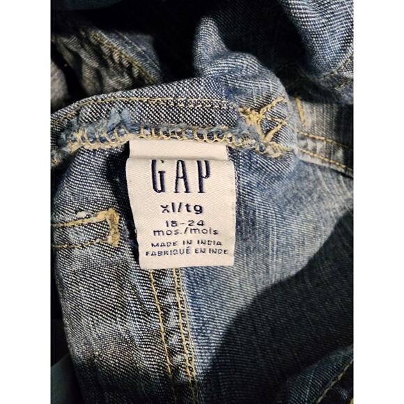 Baby‎ Gap Blue Denim Overalls 18-24 Months Vintage - Picture 3 of 3